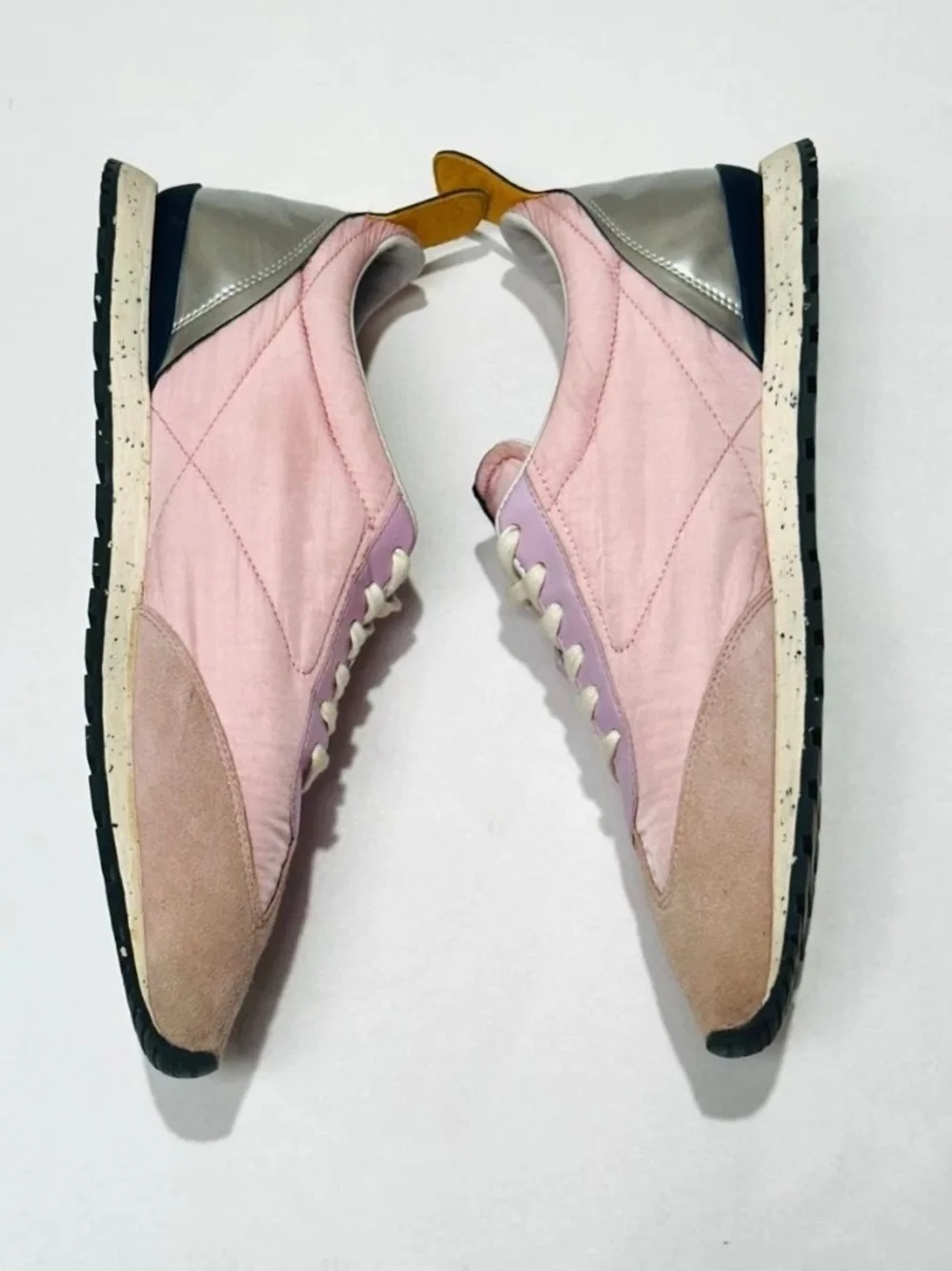 Oncept Tokyo Minimal Sneaker Lilac Pink Suede Nylon Retro Womens 10 Ultra Light